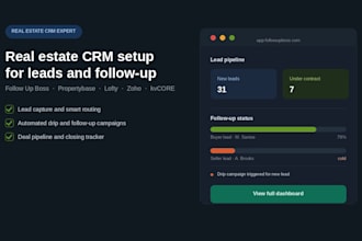 setup real estate CRM follow up boss propertybase lofty zoho kvcore boomtown