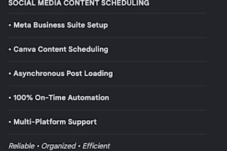 schedule your premade social media posts into meta or canva