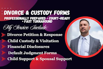 prepare your california divorce and child custody forms professionally