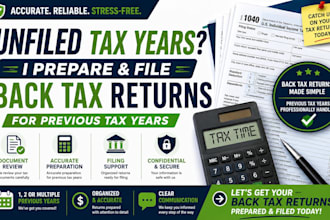 prepare and file your back tax return for previous tax years