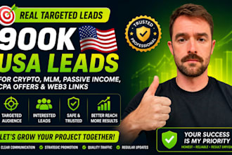 reach 900k usa interested leads to crypto mlm, passive income, cpa offer, web3