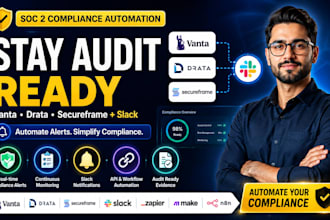 connect slack to vanta drata or secureframe for soc 2 compliance monitoring