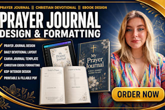 do prayer journal design canva journal format christian ebook daily devotional