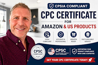 prepare a cpsia compliant CPC certificate for amazon USA products