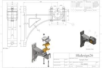 do 2d technical drawing, patent, mechanical drawing in fusion 360 or solidworks