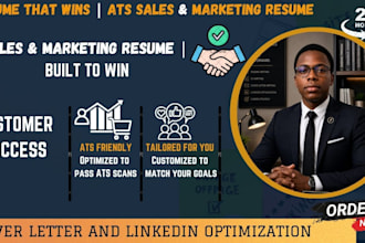 write an ats optimized marketing resume, CV, and cover letter