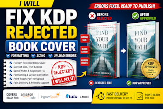 fix KDP rejected book cover, formatting, sizing and upload errors book formatter
