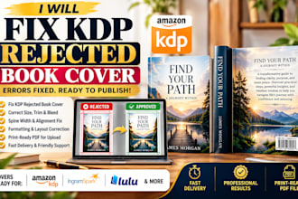 fix KDP rejected book cover, formatting, sizing and upload errors book formatter