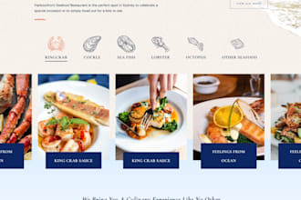 design restaurant, cafe, bakery, coffee shop and food business website