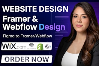 design framer or webflow website, figma to framer, webflow