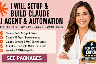 setup and fix claude code, claude cowork, claude ai agent, mcp automation