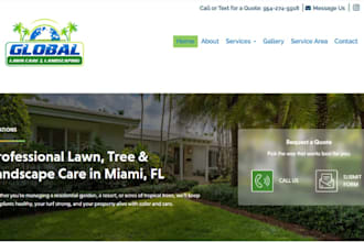 lawn care website landscaping snow removal gardening junk removal lawn care