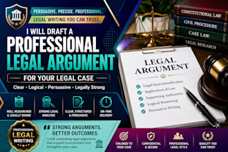 draft a professional legal argument for your case