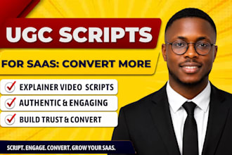 write high converting explainer video ugc scripts for saas