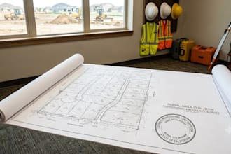 licensed land surveyor create boundary land and topography survey with stamp