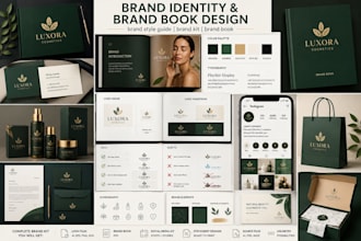 design brand book, brand identity, brand style guide and  brand kit for you