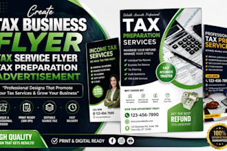 create tax business flyer tax service flyer tax preparation advertisement