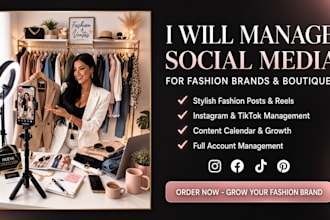 be your social media manager for fashion brands and clothing boutiques