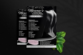 design beauty salon flyers, brochures and business cards