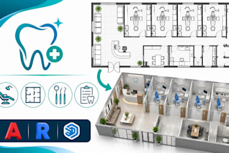 create dental clinic floor plans, treatment room layouts and space planning