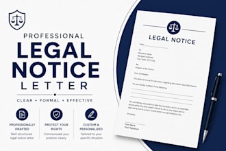 draft a professional legal notice letter for your dispute