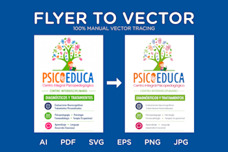 vectorize and recreate your flyer