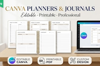 design canva planners and journals