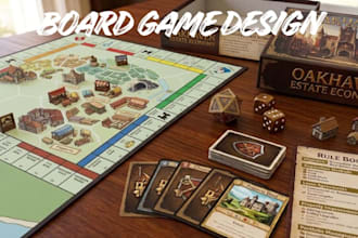 create board game design custom card game art card deck tabletop game assets
