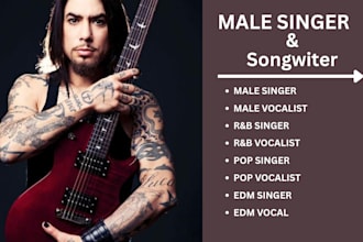 be male rnb singer male vocalist pop singer music producer, edm male singer
