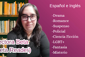 beta read your book or manuscript