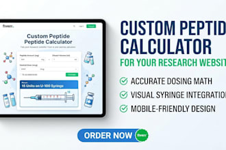 build a custom calculator for your peptide website