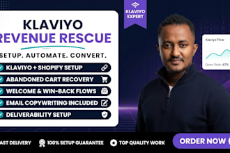 setup klaviyo email marketing flows and shopify email campaign automation