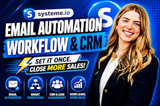 setup systeme io email automation, spanish systeme io workflow, campaign, CRM