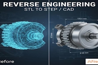 reverse engineer stl scan to step cad model