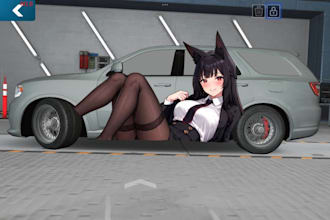 do premium itasha design on car parking multuplayer
