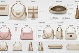 wallet design and leather bag tech pack purse technical drawing accessory design