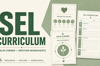write ready to use sel curriculum and calm corner worksheets for early learners