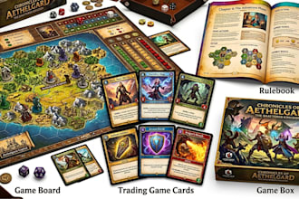 design board game card game trading card design game card box rulebook design