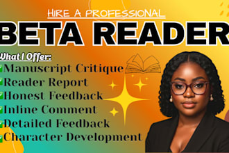 beta read self help memior children book literary fiction novel honest feedback