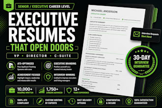 write your senior executive resume CV and linkedin profile