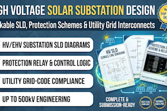 design high voltage solar substation sld and protection system