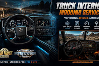 make realistic ets2 ats truck interiors and dashboard modifications