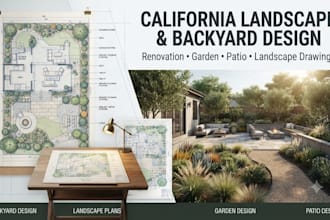 california landscape architect backyard design renovation drawings garden patio