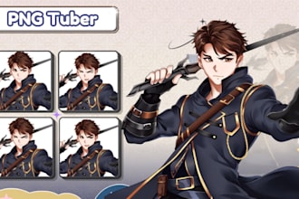 design pngtuber model or customized png tuber avatar, character
