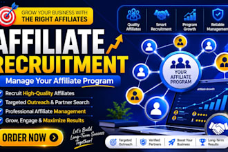 do affiliate recruitment for your affiliate program, manage affiliate program