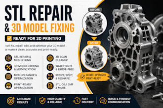fix repair modify and optimize stl files for 3d printing