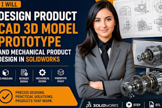 design product cad 3d model prototype mechanical product design in solidworks