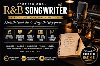 topline female edm songwriter rnb vocals dancehall rnb singer rnb reggae vocals