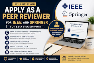 help you apply as a peer reviewer for ieee and springer for eb1a visa support