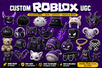 create custom roblox ugc accessories, hairs and outfits